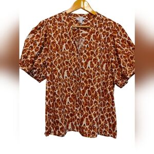 Women's Nine West Puff Sleeve Button-Down Shirt